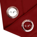 Red Thermal Blackout Curtains/42 x 95 Inch/Set of 2 Panels Room Darkening - Image 6