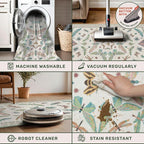 Washable Boho Bathroom Rug 2x3, Small Throw Rugs - Image 4