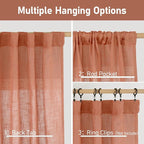 48 Inch Short Window Linen Curtains - Image 3