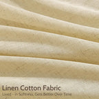 Extra Long 120 Inch Curtains for Living Room Cream Yellow Linen Modern - Image 4