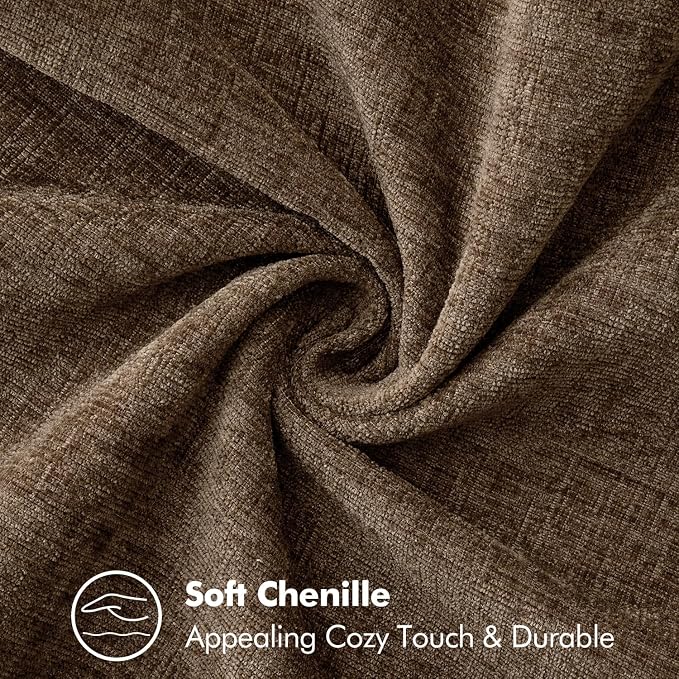 MIULEE Decorative Euro Sham Pillow Covers 24x24 Inch Brown 2 Pack | Farmhouse - Image 3