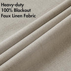 MIULEE 100% Blackout Linen Curtains - Image 5