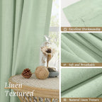 Light Filtering Linen Curtains 84 Inch - Image 7