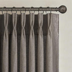 Chocolate Tart Pinch Pleat 90 Inch Bedroom Curtains 2 Panels Set, Memory Shape - Image 2