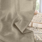 BGment 96 Inches Long Camel Linen Curtains - Image 7