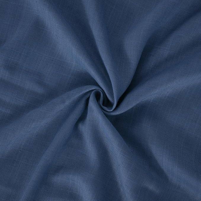 BGment Navy Blue Small Linen Curtains 36 Inch Length - Image 8