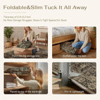 8x10 Brown Retro Floral Washable Area Rug - Image 7