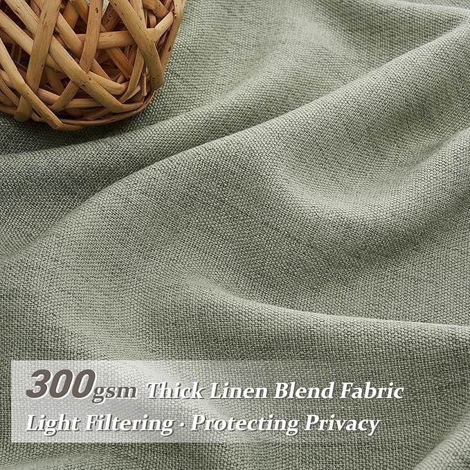 PleatedDrapes Sage Green Farmhouse Curtains - Image 3