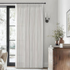Beige White Linen Extra Wide Sheer Curtains 70 x 90 Inches Long 2 Panels Set by PleatedDrapes