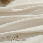 Extra Long 120 Inch Curtains for Living Room Birch Beige Linen Light Filtering - Image 4