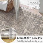 Schweek 2x3 Rug for Entryway Washable Non Slip Kitchen Rugs Taupe Door Mat | - Image 4