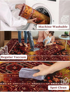 SERISSA 2'6"x12' Washable Non Slip Boho Runner Rug - Image 3