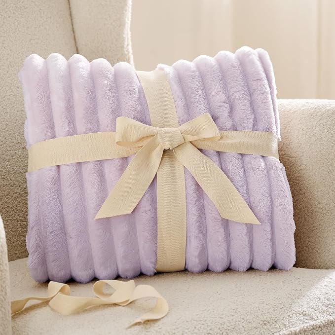 Bedsure Soft Throw Blanket for Couch Decor Gifts Lavender Fog 50"x70" | - Image 8