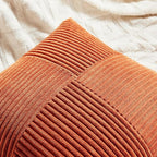 Fancy Homi Set of 2 Burnt Orange Long Lumbar Decorative Throw Pillow Covers - Image 3