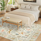 DUKINO 8x10 Area Rugs, Washable Soft Animal Bedroom Rug Non Slip, Low Pile - Image 6