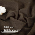 40 Inch Linen Curtains for Kitchen Windows, Semi Sheer Light Filtering Panels - Image 3