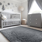 OLANLY 4x4 Machine Washable Accent Rug, Soft Fluffy Shaggy Area Rug - Image 5