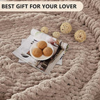 L'AGRATY Chunky Knit Throw Blanket - Image 7