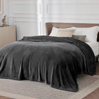 Bedsure GentleSoft Fleece Bed Blankets Large Size Charcoal - Image 2