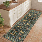 DUKINO 2.6x8 Rug for Hallway, Washable Kitchen Runner Rug Non Slip, Stain - Image 3