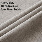 MIULEE 100% Blackout Linen Curtains - Image 5