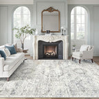 Soalmost 9x12 Area Rugs for Living Room Washable Rug Non-Slip Blue/Ivory | by Soalmost