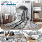 pmtsns Area Rugs 2x8 Runner Rug: Washable Hallway Rug Modern Abstract Neutral - Image 3