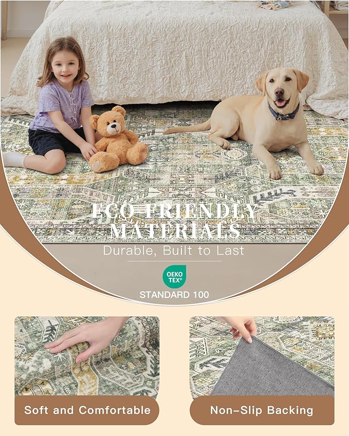 Madane Washable Runner Rugs 2x10 Long - Image 5