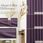 Plum Linen Curtains 84 Inch Length 2 Panels Set - Image 3