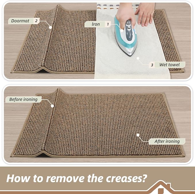 BEQHAUSE Dirt Trapper Door Mat 24" x 60", Non-Slip Washable Doormats, Low - Image 9