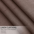 Cappuccino Curtains 63 Inches Long 2 Panel Sets - Image 2