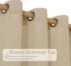 Brown Linen Sheer Curtains 95 inch - Image 3