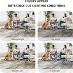 5x7 Area Rugs, Abstract Morden Soft Washable Rug, Non-Slip Low Pile Rugs - Image 7
