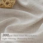 Greyish Brown 70 Inch Extra Wide Light Filtering Living Room Curtains 108 - Image 3