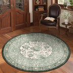 GarveeHome Sage Green Botanical Grove 6ft Round Rug, Small Circle Vintage - Image 3