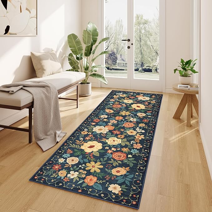 DUKINO 2x10 Runner Rug, Washable Kitchen Runner Rug Non Slip, Low Pile - Image 6