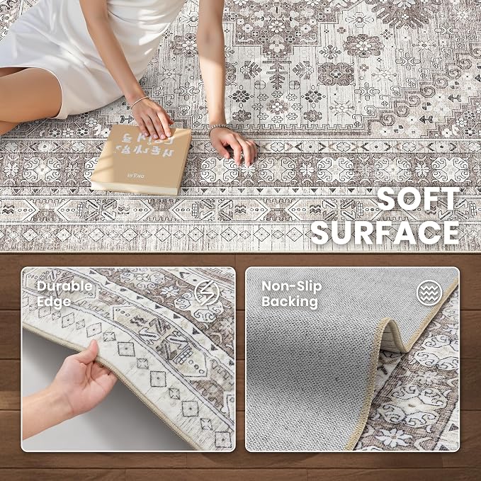 2x3 Rug Non Slip, Small Washable Entryway Rug, Runner - Image 6
