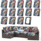Waterproof Outdoor Cushion Covers, Stretch Patio Slipcovers | UV Resistant by hyha