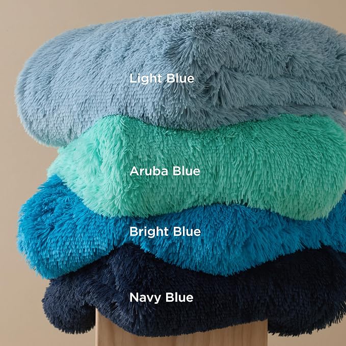 Bedsure GentleSoft Fluffy Light Sky Blue Throw Blanket, Dusty Baby Blue Decor - Image 8