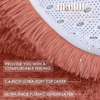 OLANLY Rust Red Round Rugs for Bedroom - Image 5