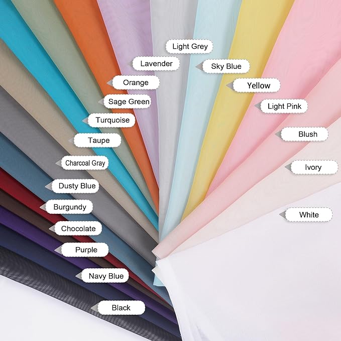 2 Pack White Sheer Curtain Panels - Image 6