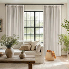 Ivory Cream Linen Blackout Curtains 112 Inches Long - Image 8