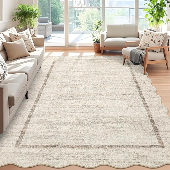 GarveeHome Scalloped Washable Rugs 5x7 Rug - Image 2