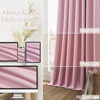 100% Blackout Curtains 84 Inch Length 2 Panels Set - Image 7