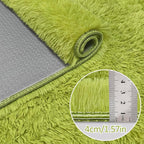 2x10 Bedside Area Rugs for Bedroom Soft Fluffy Shag Green Rug for Hallway - Image 5