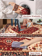 SERISSA 2'6"x14' Washable Non Slip Boho Runner Rug - Image 3