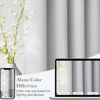 NICETOWN Room Darkening Greyish White Curtains 84 inches Long - Image 5