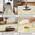 Washable Light Green Rug for Bedroom - Image 6