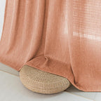 MYSKY HOME Orange Curtains for Bedroom, Short Curtains for Small Window - Image 5