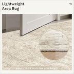 Soalmost Washable 3x12 Hallway Runner Rug Non-Slip Kitchen Entry Rugs Beige | - Image 7
